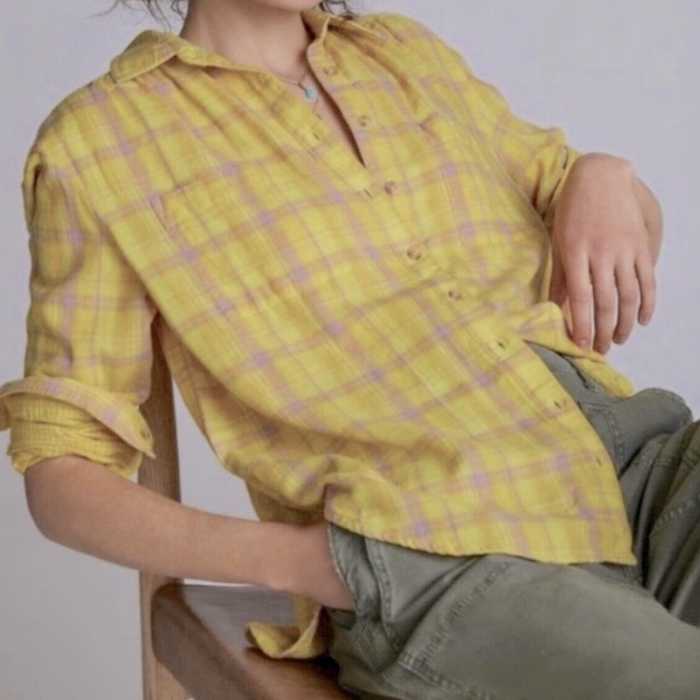 ANTHRO Seen Worn Kept plaid buttondown